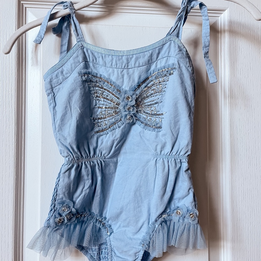 Tutu du Monde Little Drummer Girl Onesie - blue size 2-3
